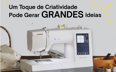 Cópia de Máquina de Bordar 20cm x 20cm, 160 bordados, 3 Fontes, 102 Desenhos de Costura JANOME MC400E