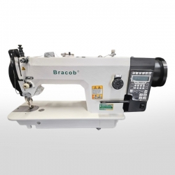 Máquina de Costura para Couro , estofado Etc Transporte Duplo Eletrônica, com corte de Linha BRACOB-BC0303AT